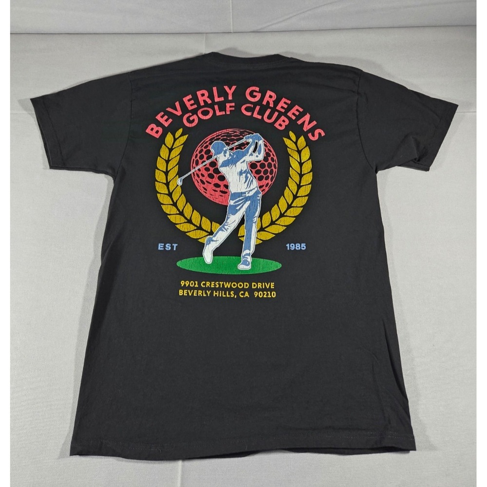 Beverly Greens Shirt Mens Medium Black California Premier Golf Club Beverly Hill